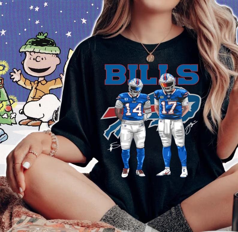 Buffalo Bills Stefon Diggs and Josh Allen Signatures t-shirt woman shirt