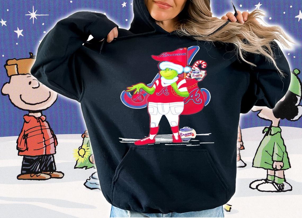 Grinch Santa Atlanta Braves Christmas Shirt t-shirt hoodie