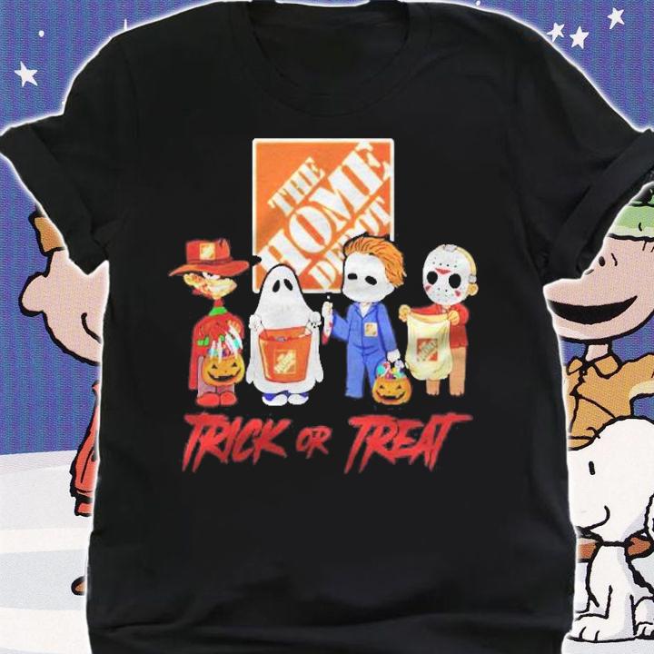 Horror Movie Characters Chibi The Home Depot Trick Or Treat Halloween Shirt t-shirt