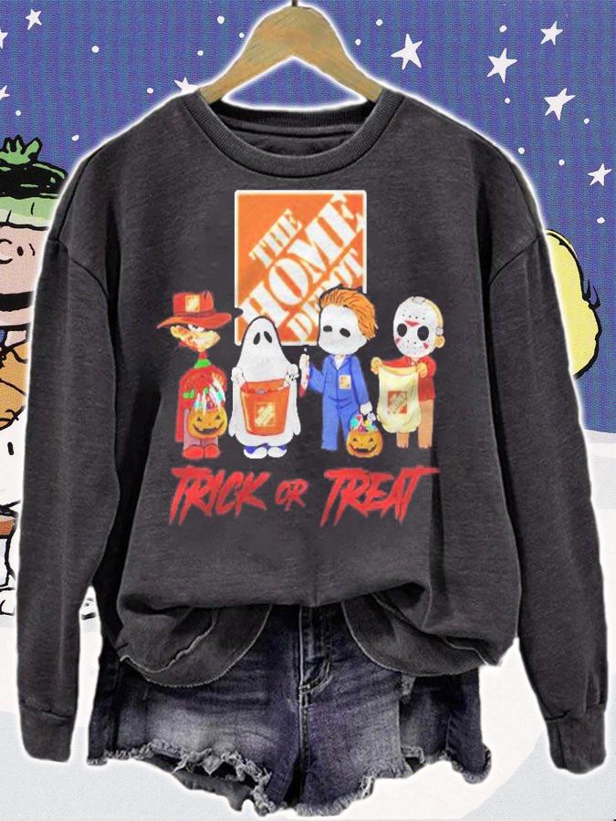 Horror Movie Characters Chibi The Home Depot Trick Or Treat Halloween Shirt t-shirt