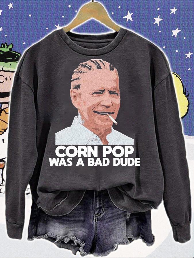 Joe biden corn pop Funny T-Shirt t-shirt sweatshirt