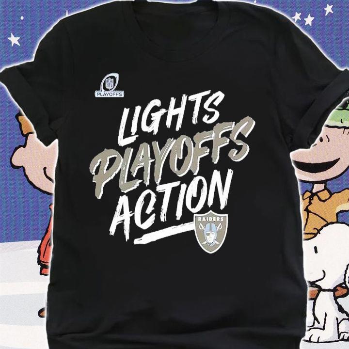 Las Vegas Raiders NFL Playoffs Bound Lights Action 2021 Shirt t-shirt