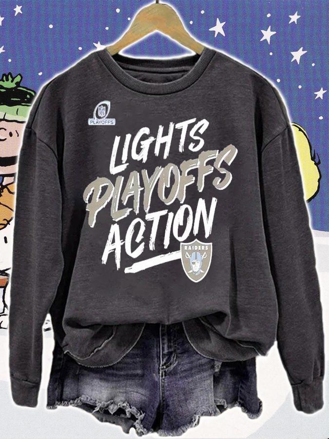 Las Vegas Raiders NFL Playoffs Bound Lights Action 2021 Shirt t-shirt