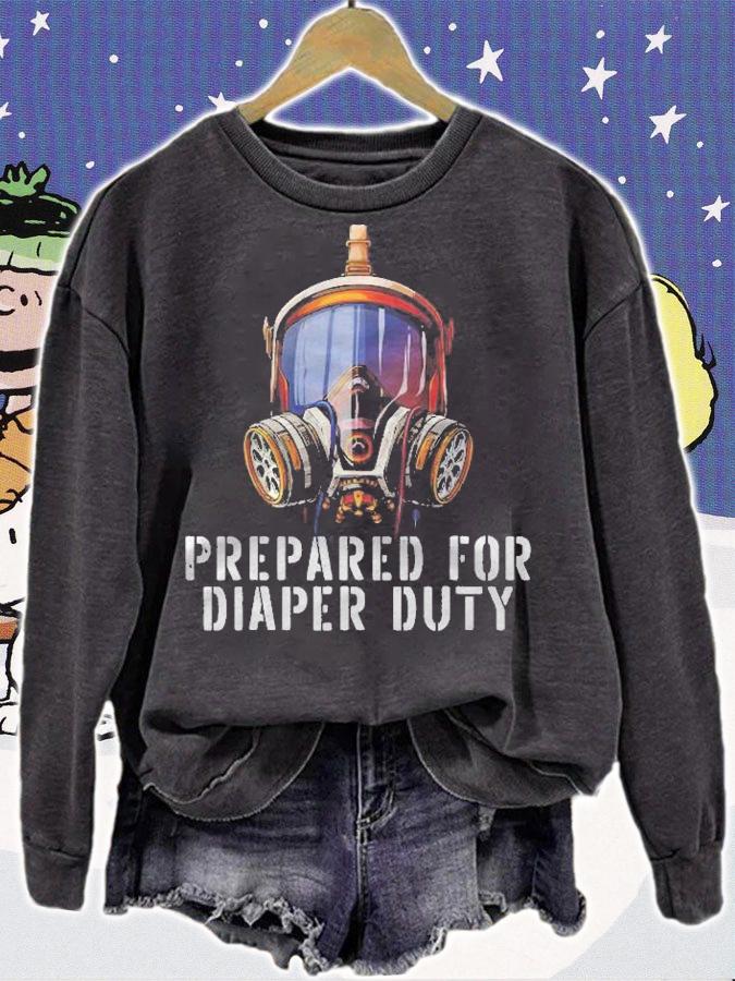 Prepared For Diaper Duty Funny New Dad Gifts Parent T-shirt t-shirt