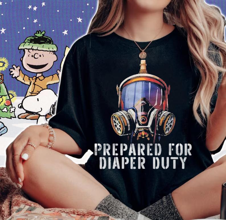 Prepared For Diaper Duty Funny New Dad Gifts Parent T-shirt t-shirt
