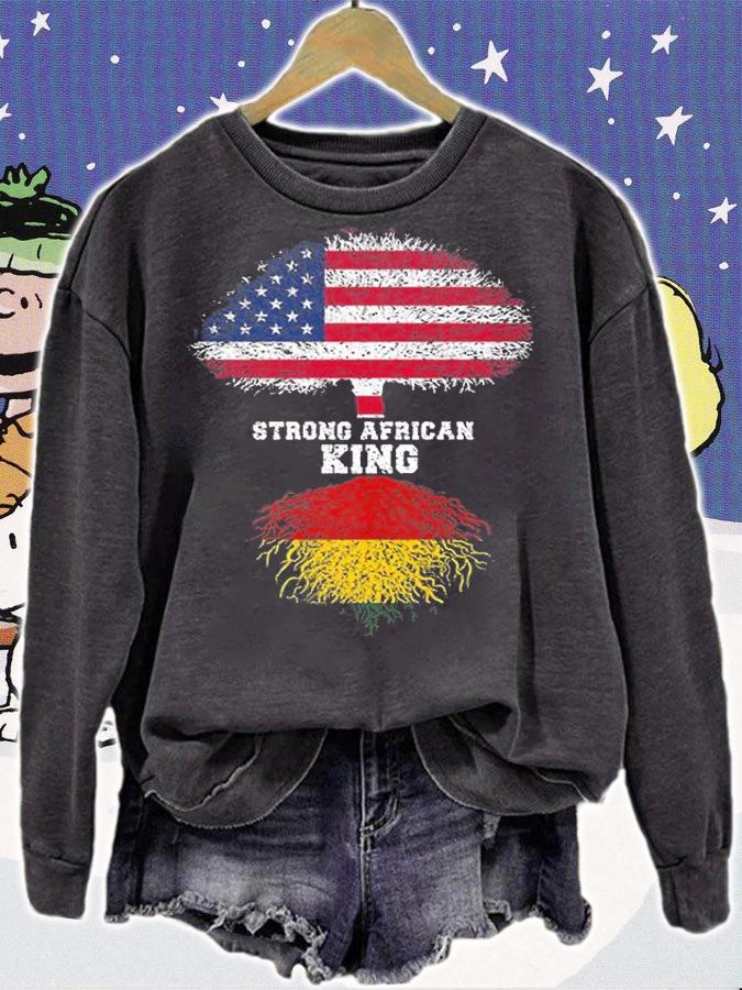 Strong African King Root Tree Junenth 1865 T-Shirt t-shirt