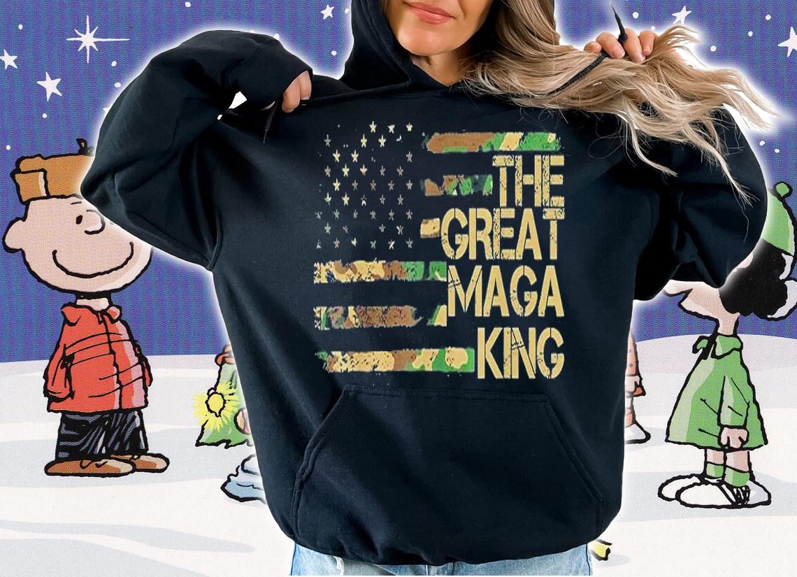 Ultra Maga The Great Maga King Pro Trump American Flag T-Shirt t-shirt hoodie