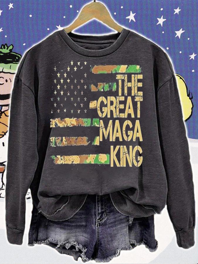 Ultra Maga The Great Maga King Pro Trump American Flag T-Shirt t-shirt sweatshirt