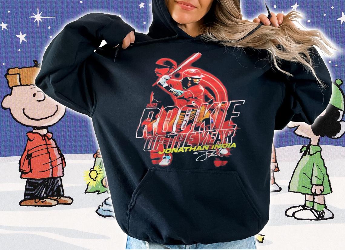 Jonathan India Cincinnati Reds 2021 Rookie of the Year signature T-shirt t-shirt hoodie