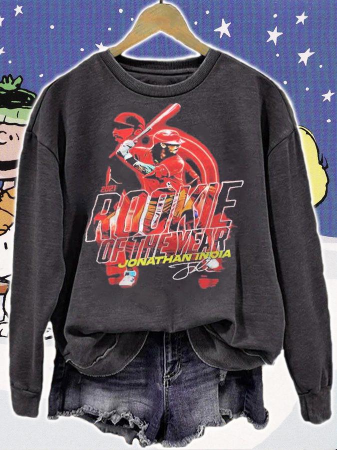 Jonathan India Cincinnati Reds 2021 Rookie of the Year signature T-shirt t-shirt sweatshirt