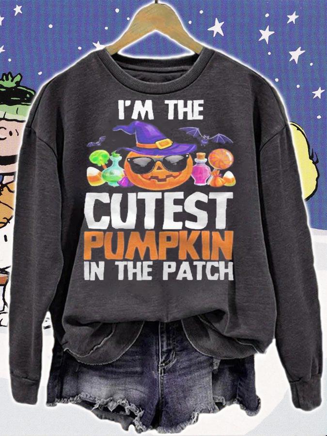 Kids Cutest Pumpkin In The Patch For Boys Girls Halloween School Shirt t-shirt sweatshirt