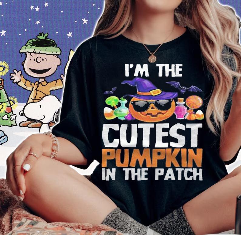 Kids Cutest Pumpkin In The Patch For Boys Girls Halloween School Shirt t-shirt woman shirt