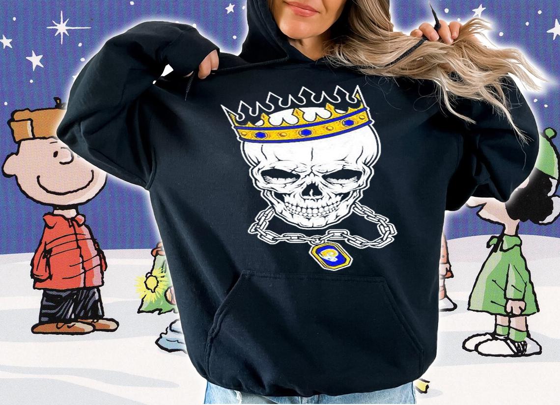 Los Angeles Rams Skull Rock With Crown T-Shirt t-shirt hoodie