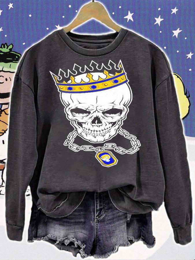 Los Angeles Rams Skull Rock With Crown T-Shirt t-shirt sweatshirt