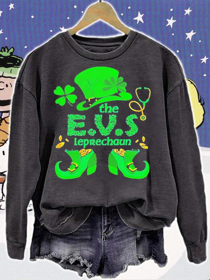 Nice The Nurse E.V.S Leprechaun St Patricks Day T-Shirt t-shirt