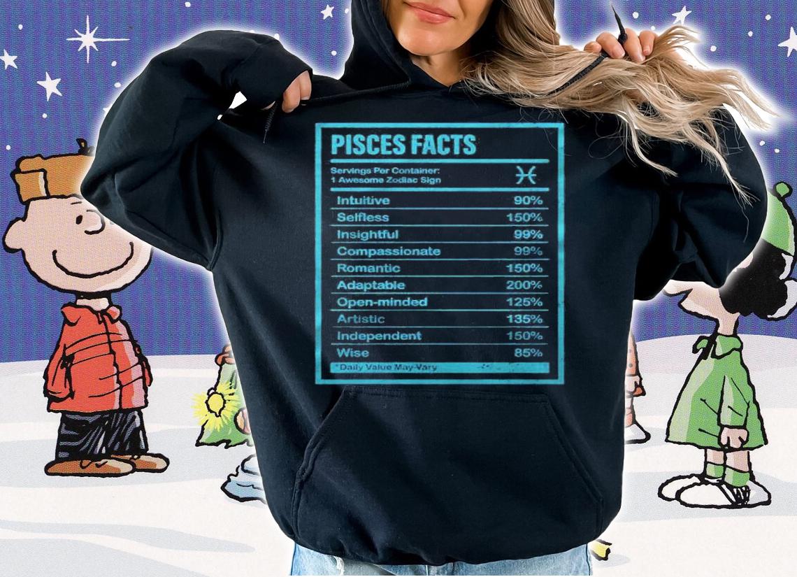 Pisces Facts Apparel For Men And Women Funny Zodiac Gift Shirt t-shirt
