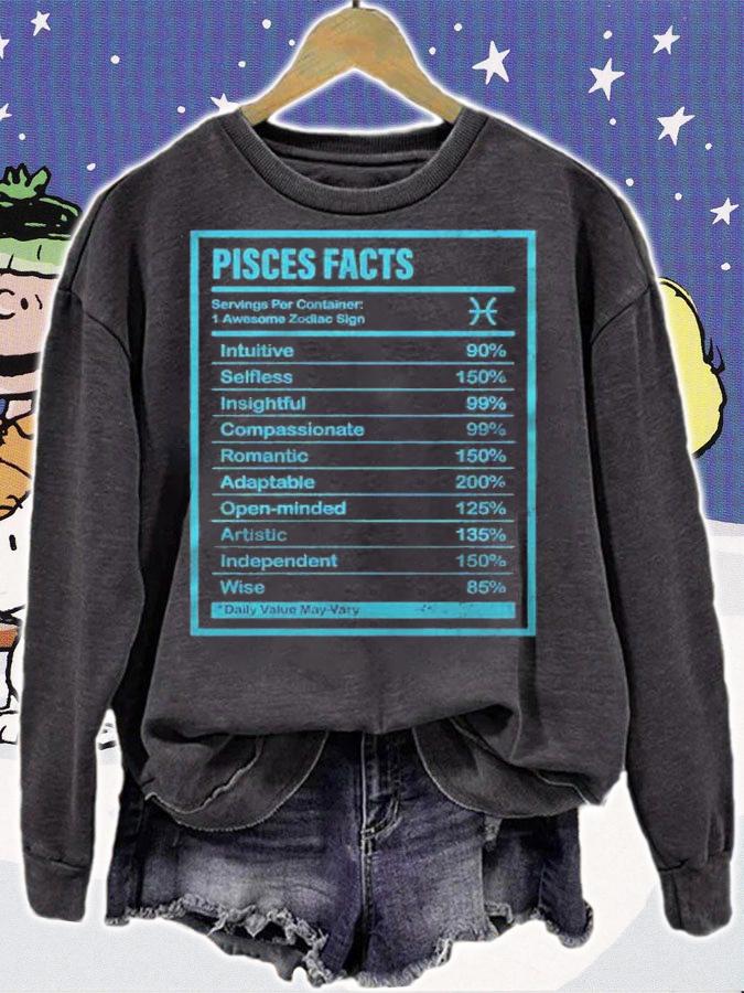 Pisces Facts Apparel For Men And Women Funny Zodiac Gift Shirt t-shirt