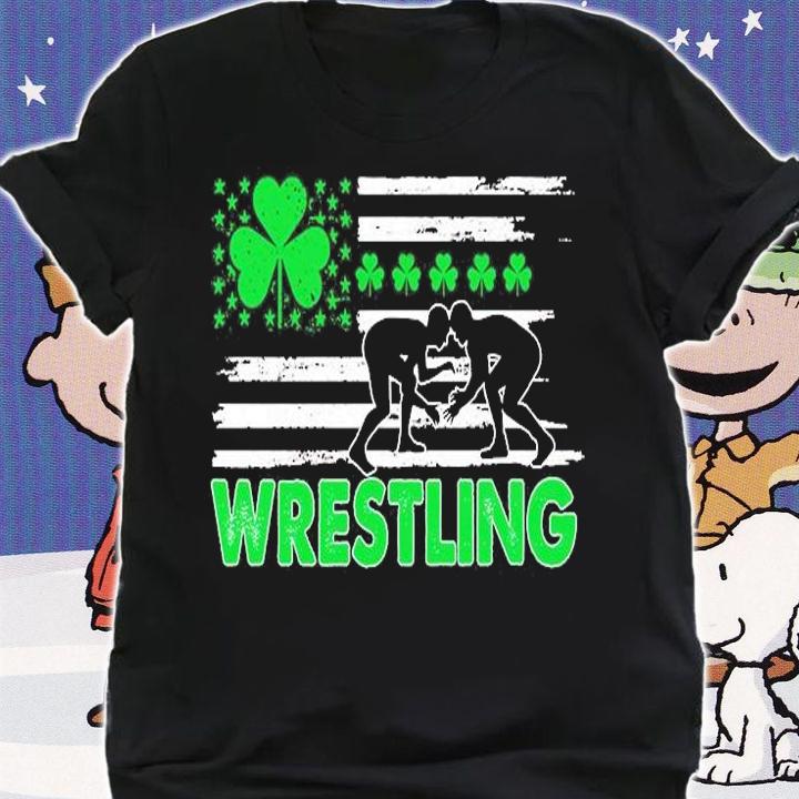 St Patricks Day  Wrestling USA Flag T-Shirt t-shirt shirt