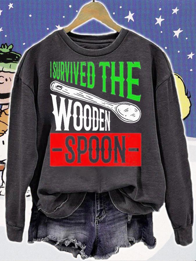 Survived The Wooden Spoon Italian Flag T-Shirt t-shirt sweatshirt