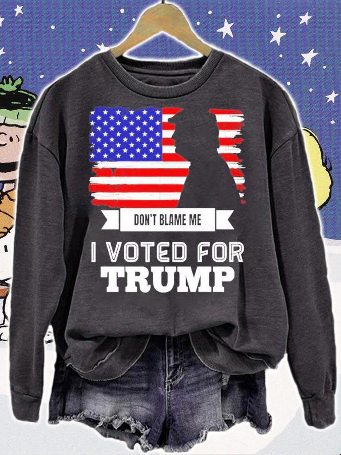 Don't Blame Me I Voted For Trump American Flag Shirt t-shirt