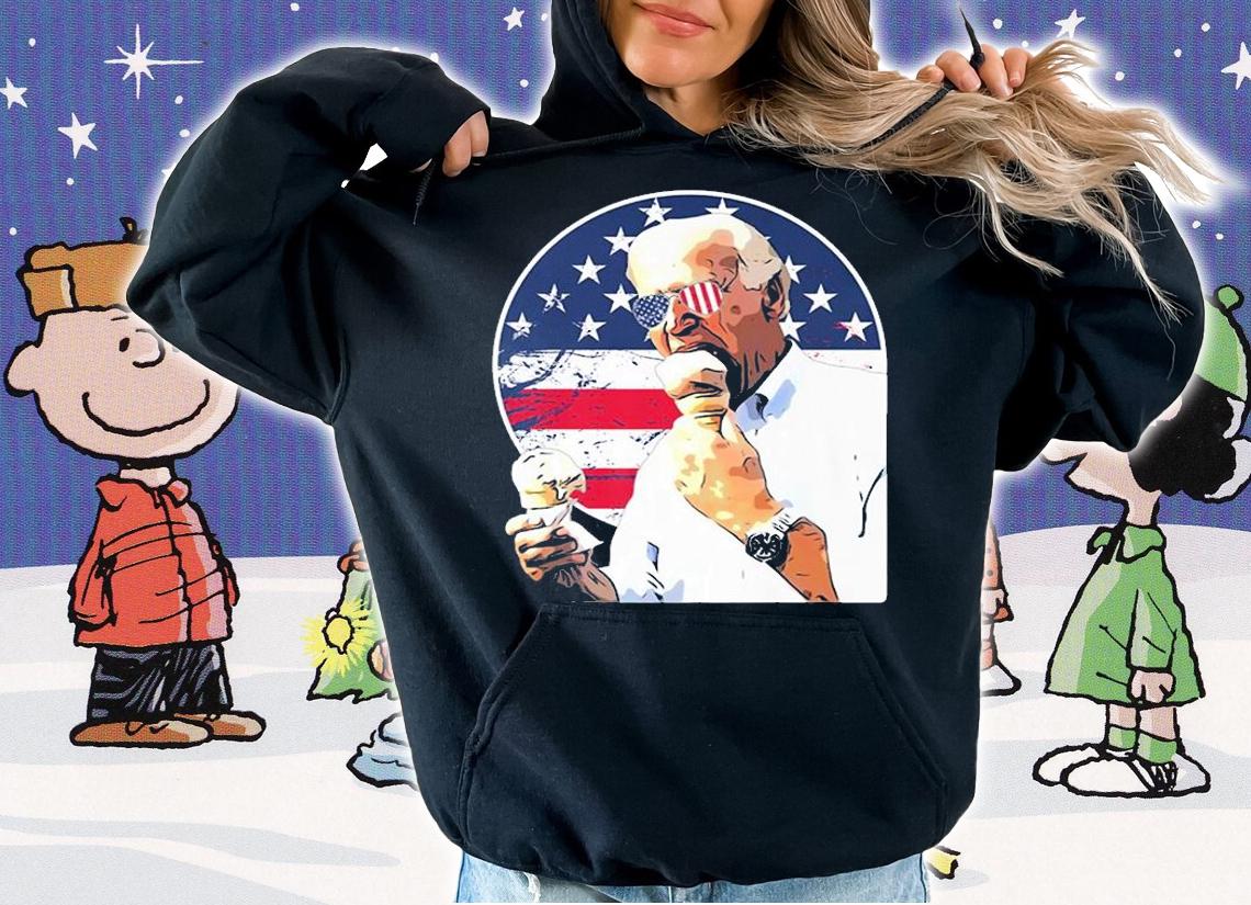 Funny Joe Biden Loves Eating Ice Cream With Aviato T-Shirt t-shirt