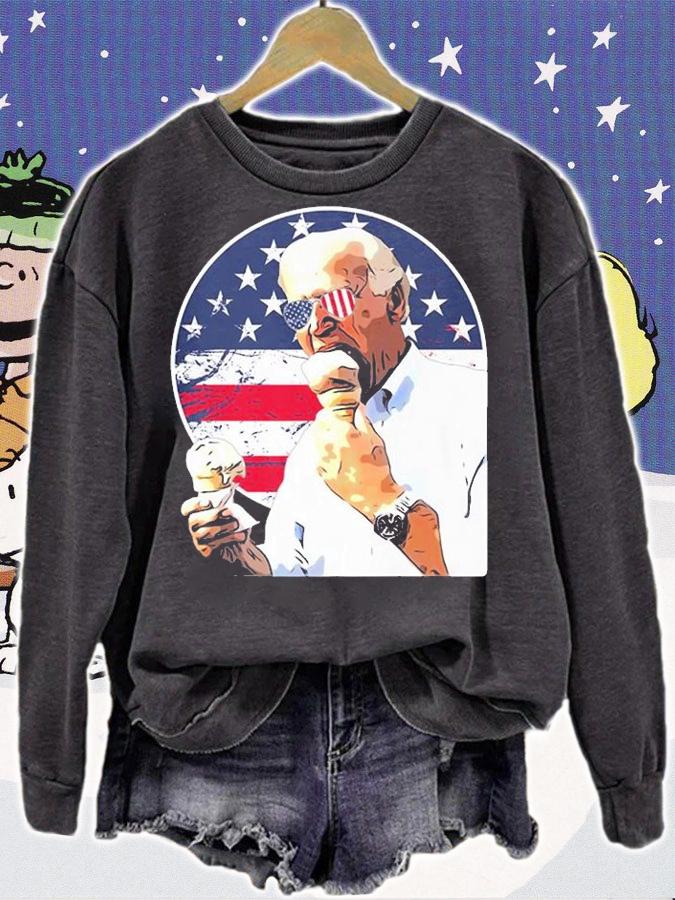 Funny Joe Biden Loves Eating Ice Cream With Aviato T-Shirt t-shirt