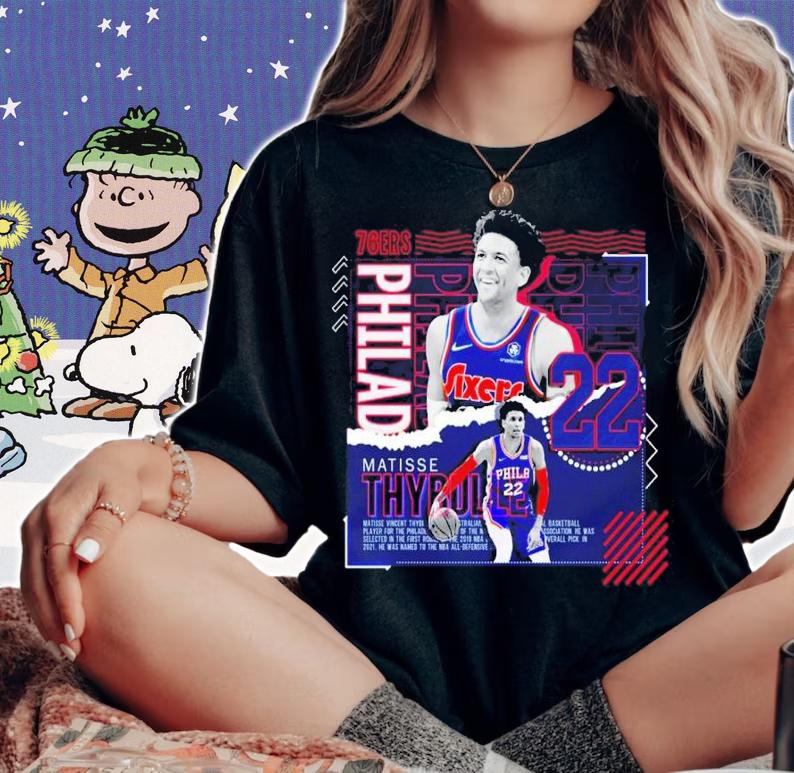 Matisse Thybulle Basketball Paper Poster 76ers shirt t-shirt