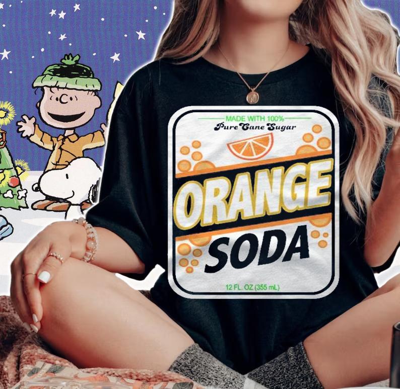 Retro Style Orange Soda Costume Shirt t-shirt woman shirt