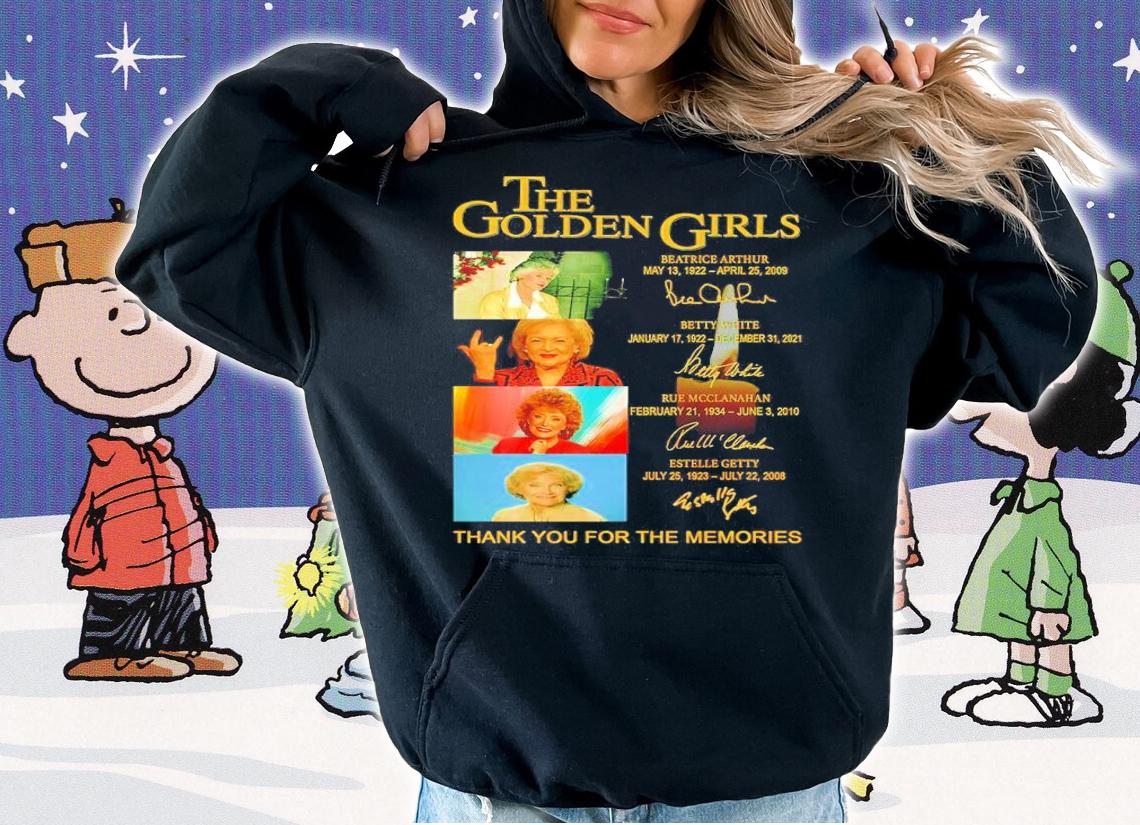 The Golden Girls Signatures Thank You For The Memories T-Shirt t-shirt