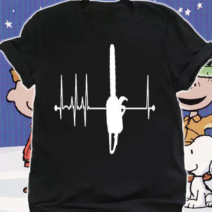 Chainsaw Heartbeat Woodworking Logger Lumberjack T-Shirt t-shirt