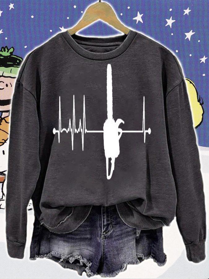 Chainsaw Heartbeat Woodworking Logger Lumberjack T-Shirt t-shirt