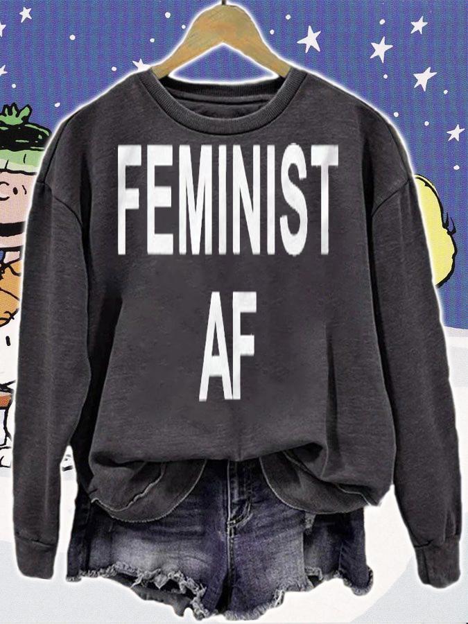Feminist Af text T-shirt t-shirt sweatshirt