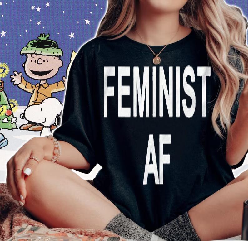 Feminist Af text T-shirt t-shirt woman shirt