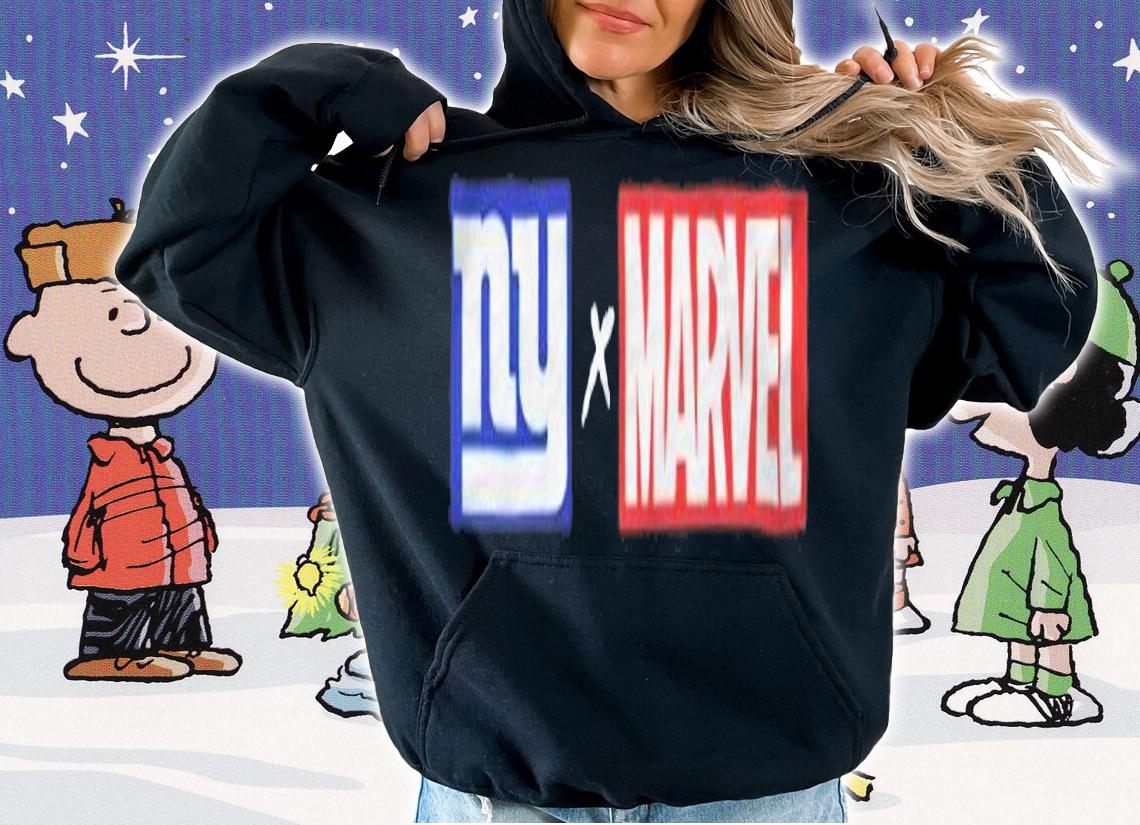 New York Giants x Marvel logo T-shirt t-shirt hoodie