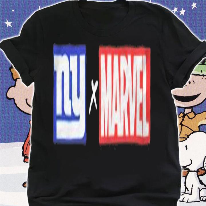 New York Giants x Marvel logo T-shirt t-shirt shirt