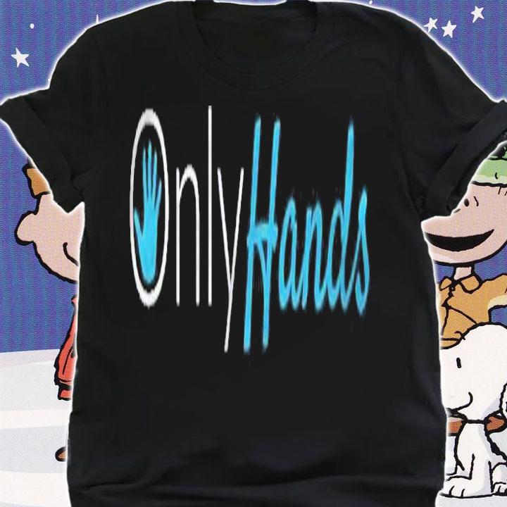 Onlyhands Machine Wash White And Blue Text Shirt t-shirt shirt