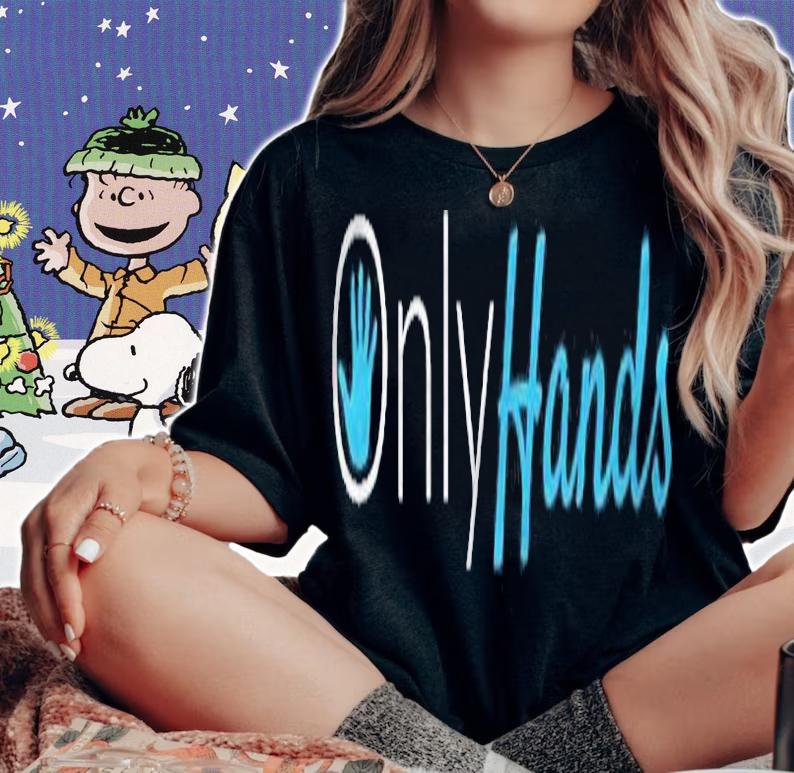 Onlyhands Machine Wash White And Blue Text Shirt t-shirt woman shirt