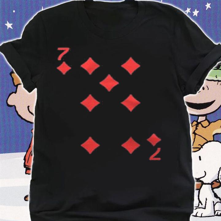 Seven Of Diamonds Deck Of Cards Playing Cards Halloween T-shirt t-shirt