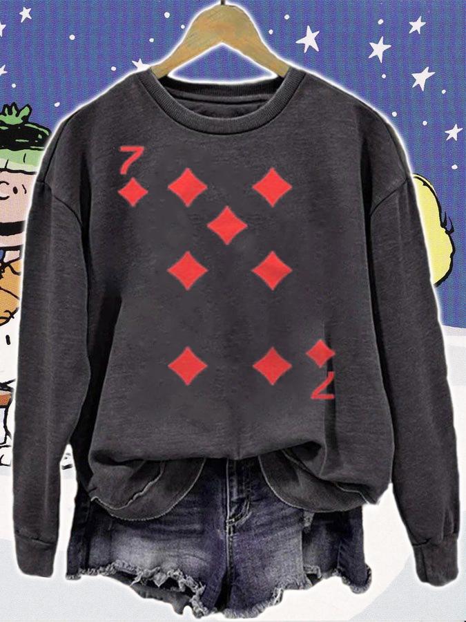 Seven Of Diamonds Deck Of Cards Playing Cards Halloween T-shirt t-shirt