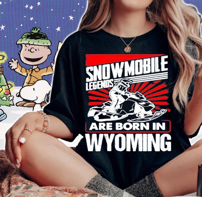 Wyoming Snowmobile Legends Design T-Shirt t-shirt woman shirt