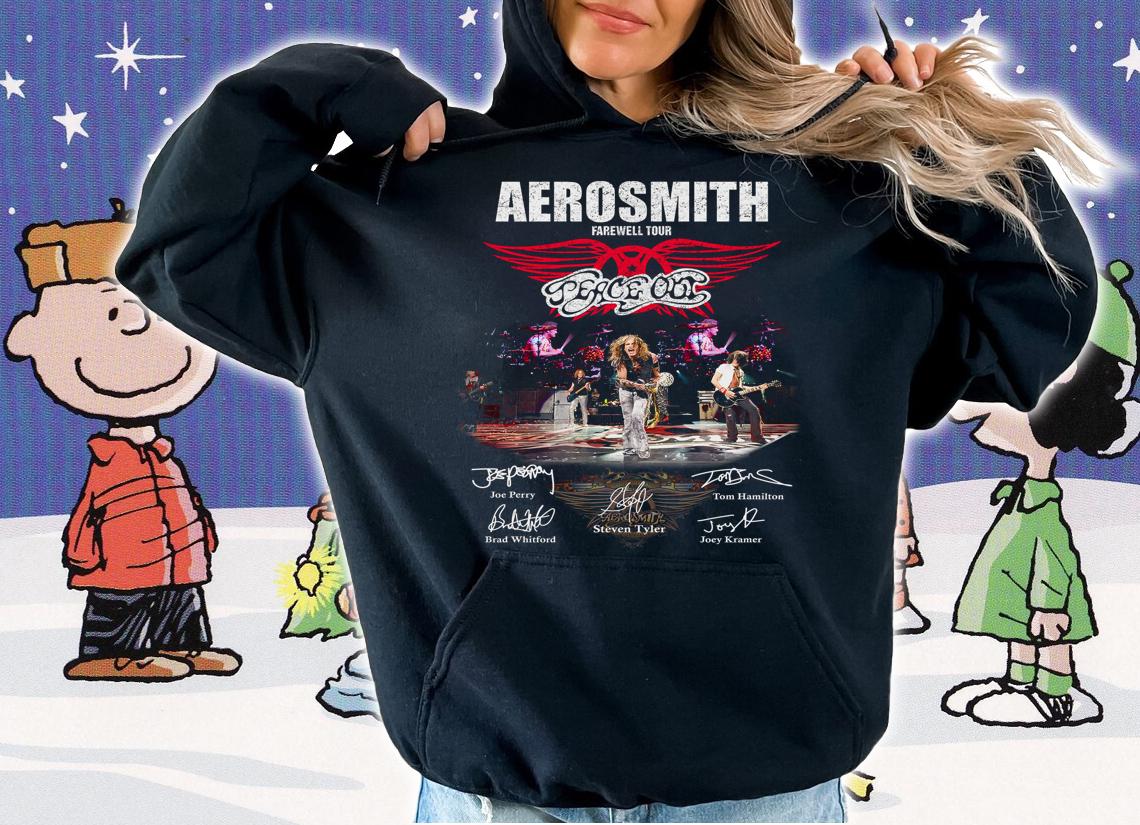 Aerosmith Farewell Tour Aerosmith Band Member Signatures t-shirt