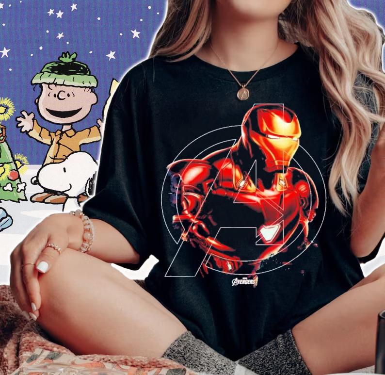 Marvel Avengers Endgame Iron Man Portrait Graphic Shirt t-shirt woman shirt