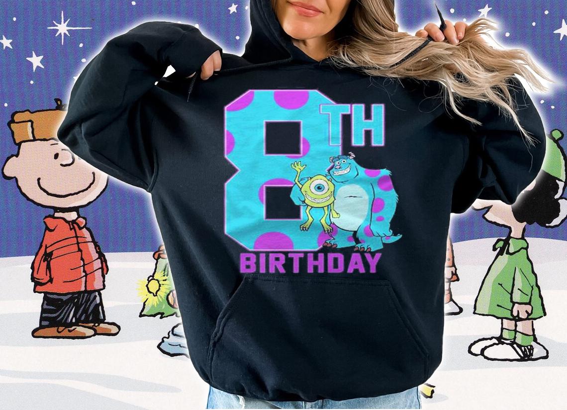Monsters Inc. Mike & Sully Happy 8Th Birthday Premium Shirt t-shirt