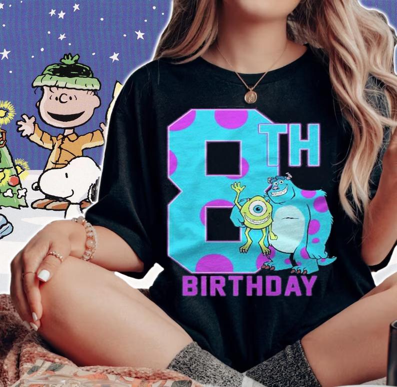 Monsters Inc. Mike & Sully Happy 8Th Birthday Premium Shirt t-shirt