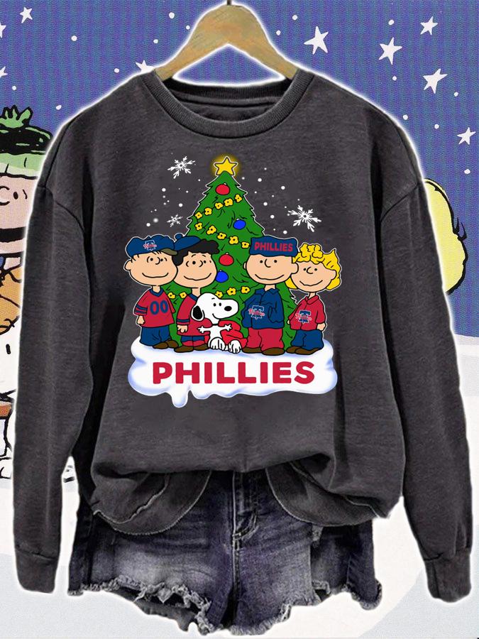 Phillies Peanuts Snoopy Christmas Tree Philadelphia Phillies t-shirt sweatshirt
