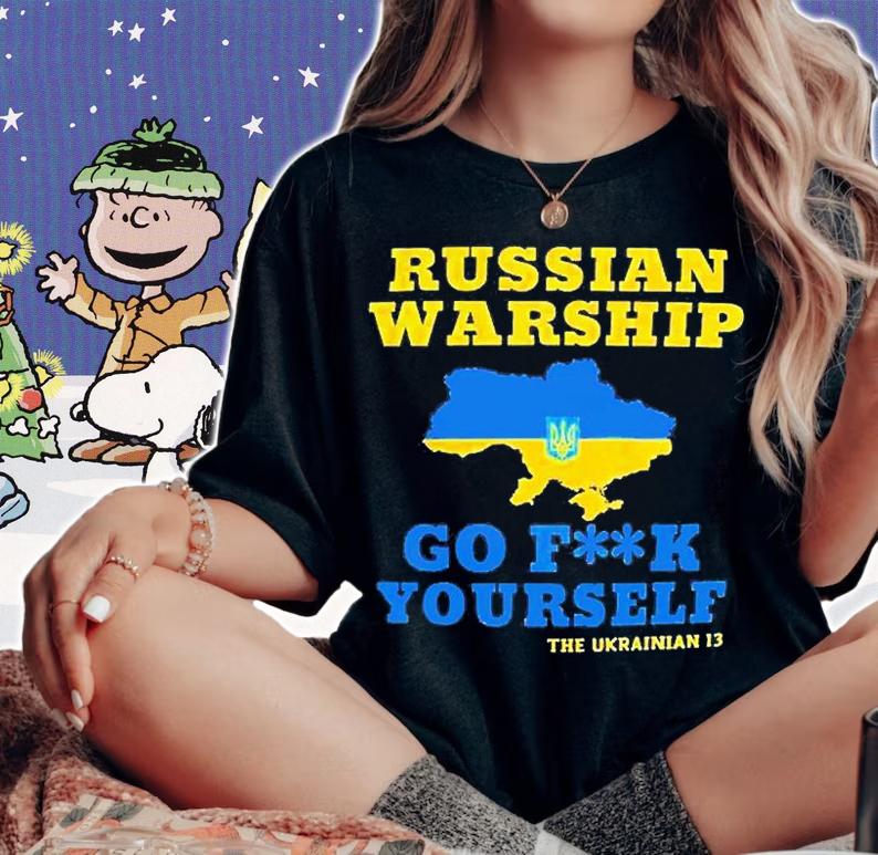 Russian Warship Go Fuck Yourself the ukrainian 13 Stop Russia T-Shirt t-shirt