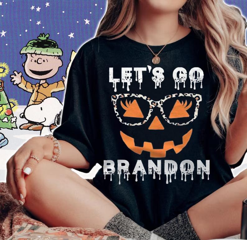 F Joe Biden let's Go Brandon Pumpkin Halloween T-Shirt t-shirt woman shirt