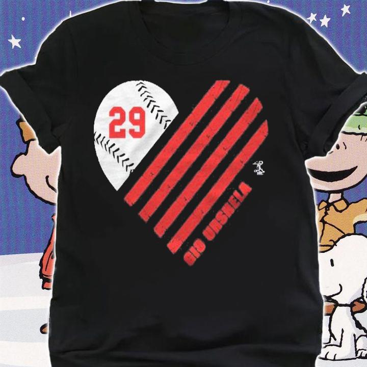Gio Urshela Baseball Striped Heart Gameday Shirt t-shirt shirt