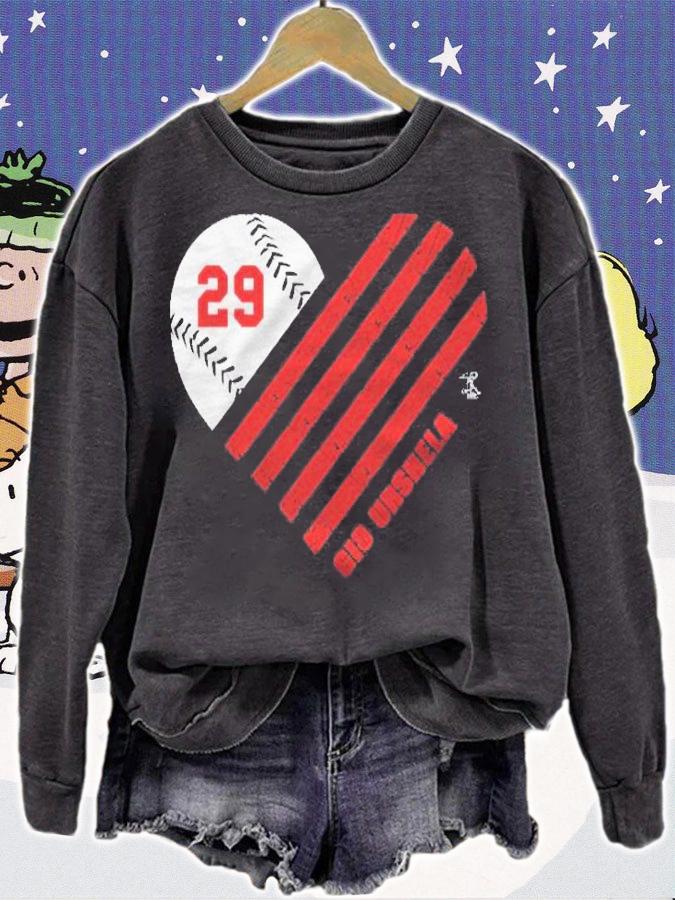 Gio Urshela Baseball Striped Heart Gameday Shirt t-shirt sweatshirt