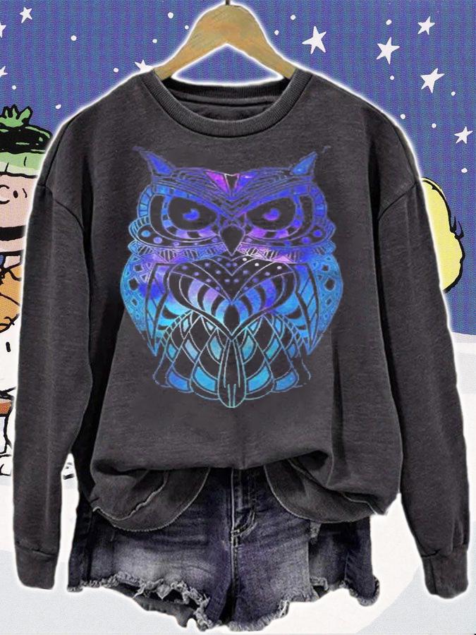 Graphic Owl Summer Women Garment Shirt t-shirt sweatshirt